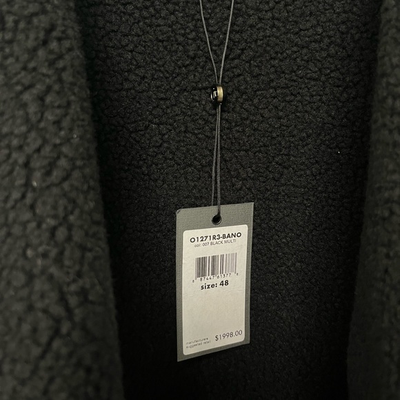 Brand-new w/tags JOHN VARVATOS Runway Blue/Black Plaid Faux Shearling 48 38 - Picture 8 of 12